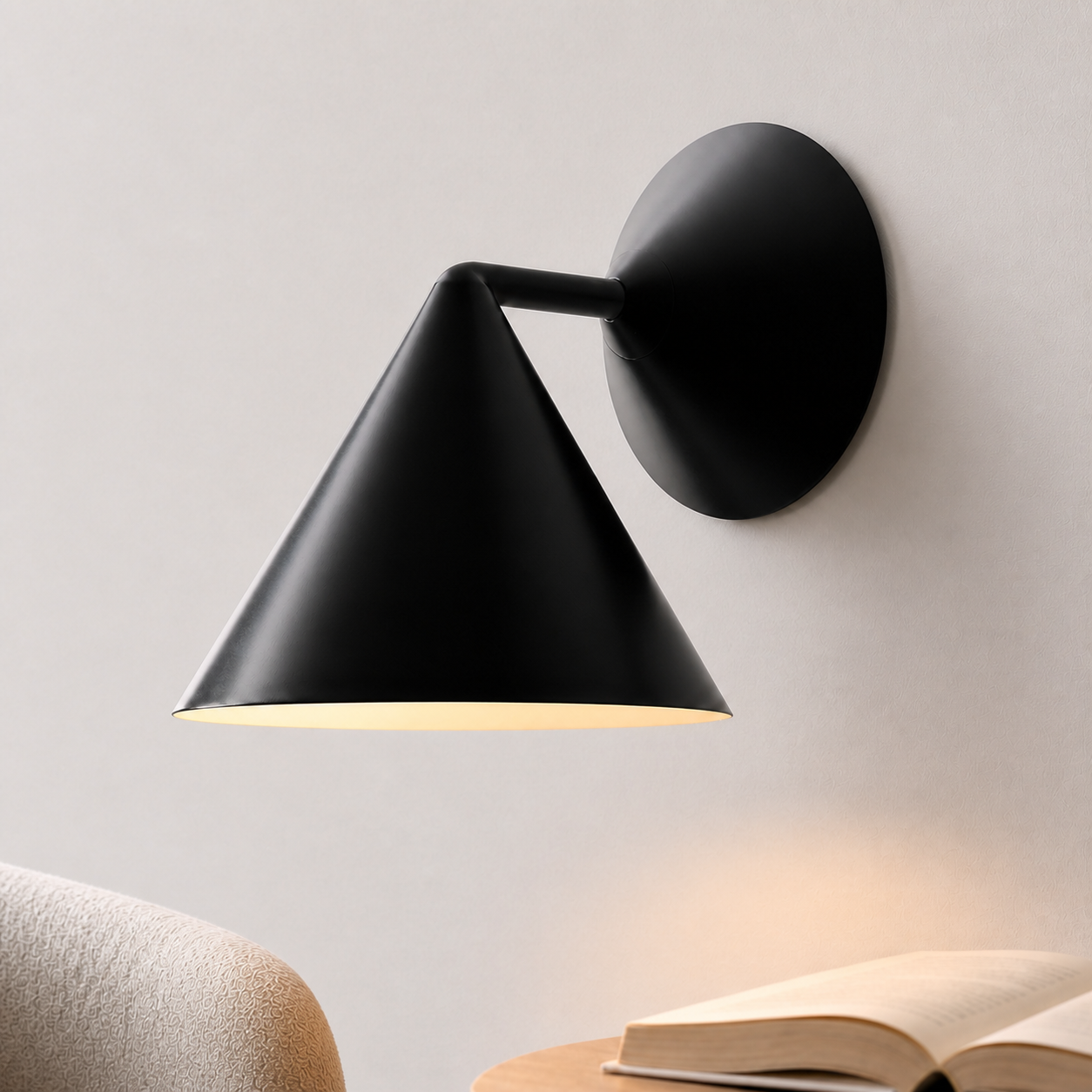 Maven Modern Elegant Cone Shade Wall Sconce