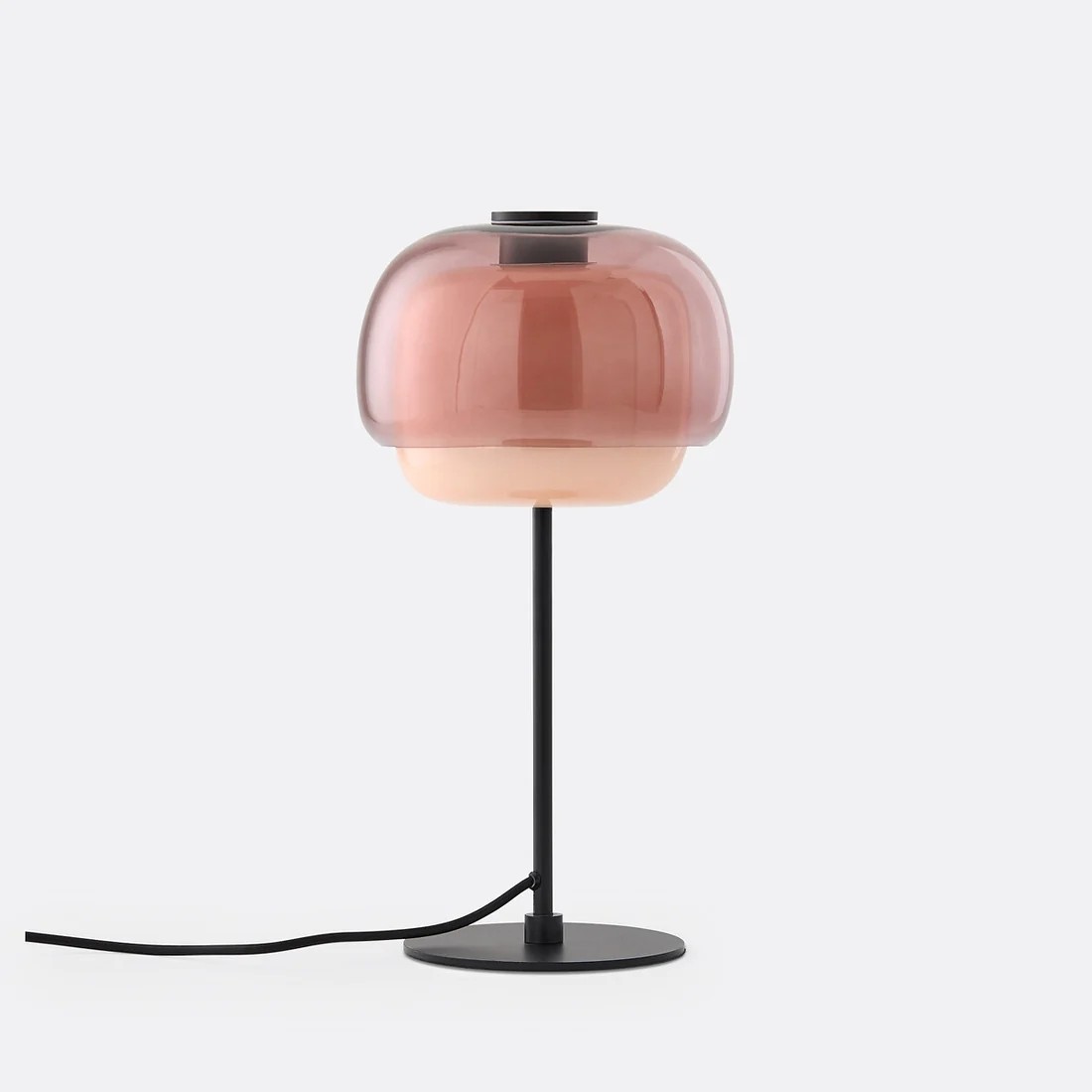 Xyndrae Modern Nordic Double-Layered Tinted Glass Table Lamp