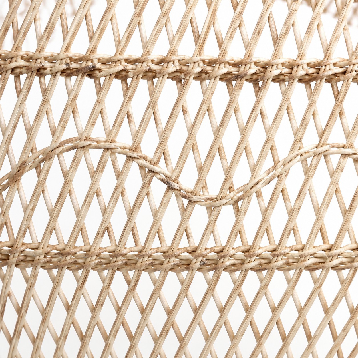 Laura Bohemian Style Bleached Rattan Pendant Light