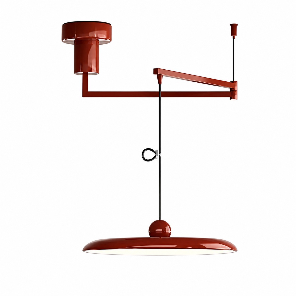Delphin Colorful Swing Arm Flying Saucer Pendant Light