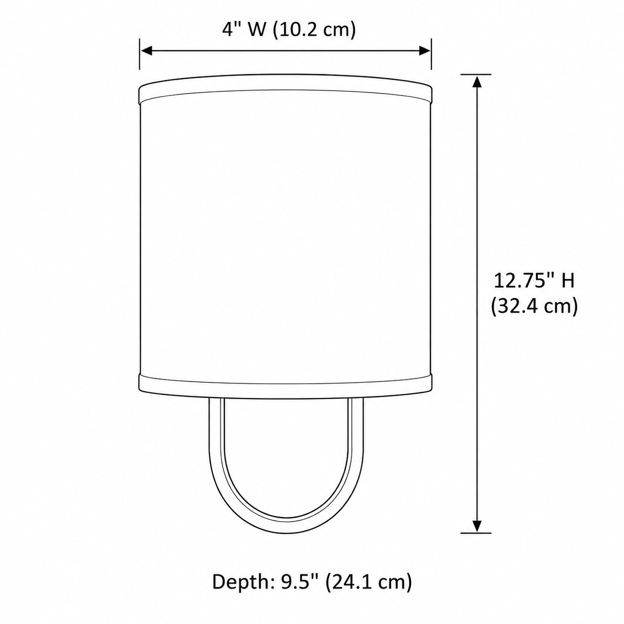 Zylar Modern Metal Fabric Shade Wall Sconce