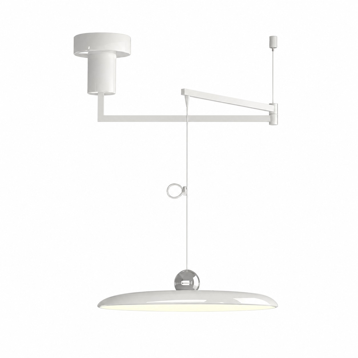 Delphin Colorful Swing Arm Flying Saucer Pendant Light