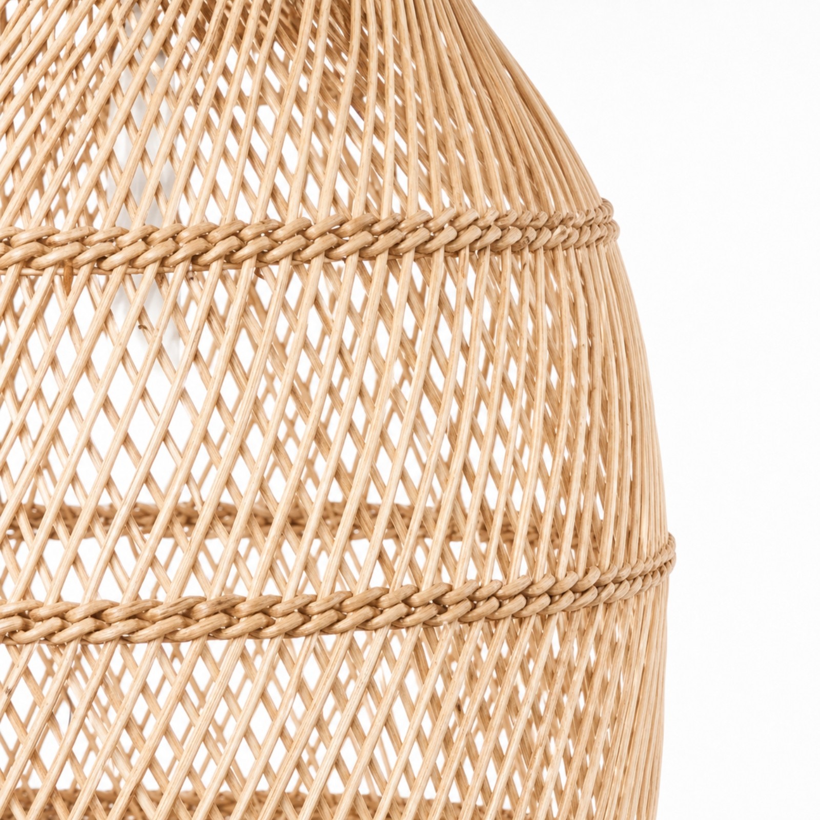 Juno Scandinavian Boho Woven Wicker Rattan Pendant Light