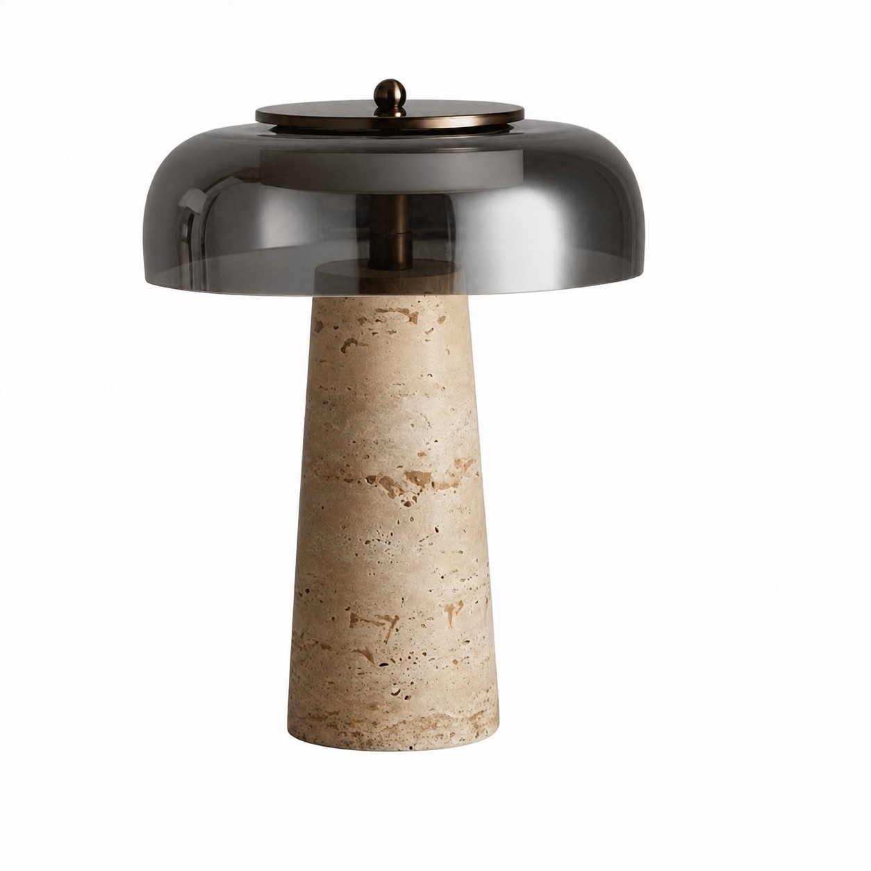 Camryn Nordic Travertine Dome Table Lamp