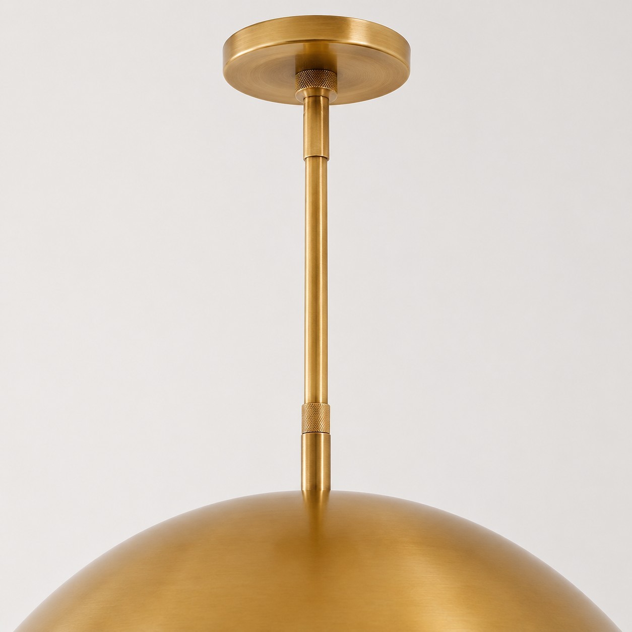 Deryn Farmhouse Brass Dome Pendant Light