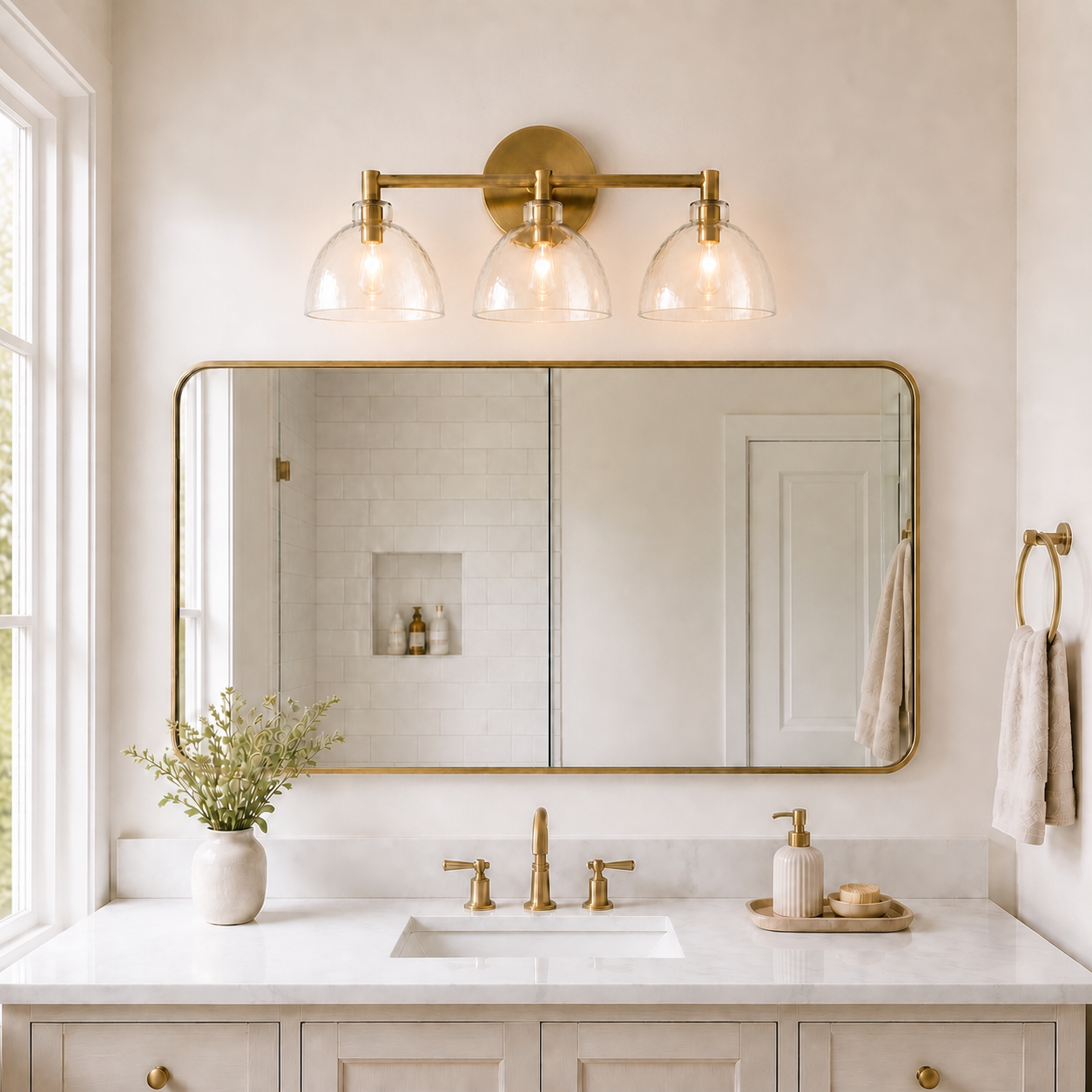 Keen Farmhouse Cooper Recycled Glass Dome Sconce