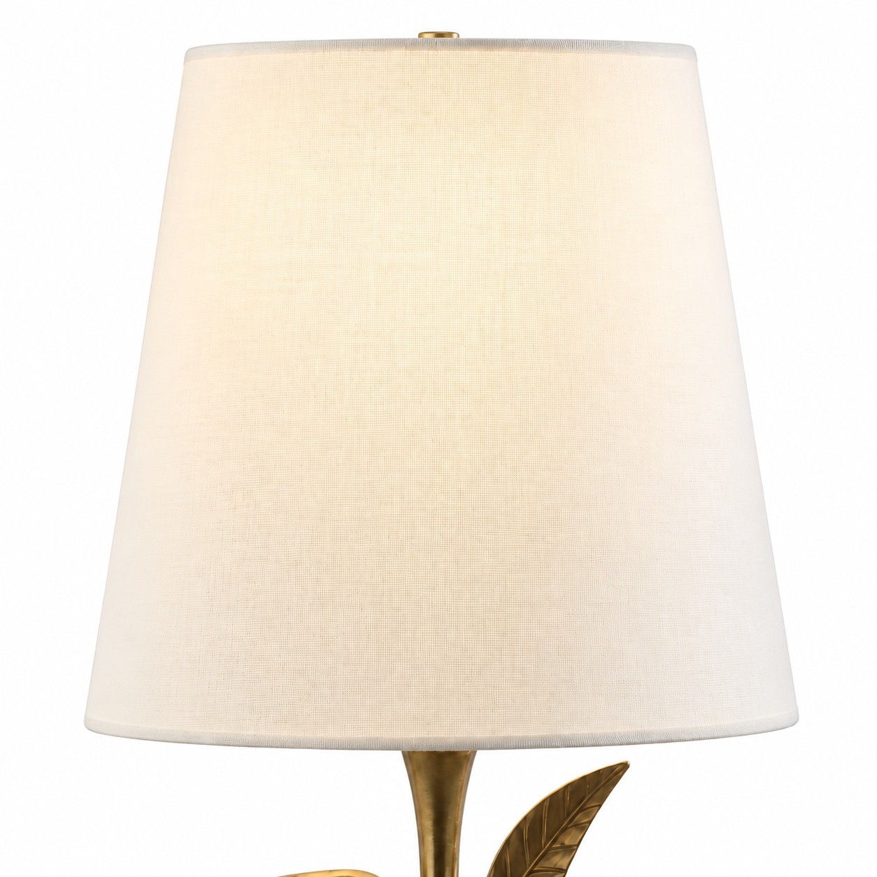 Huxley Rustic Antique Brass Botanical Forged Iron Table Light