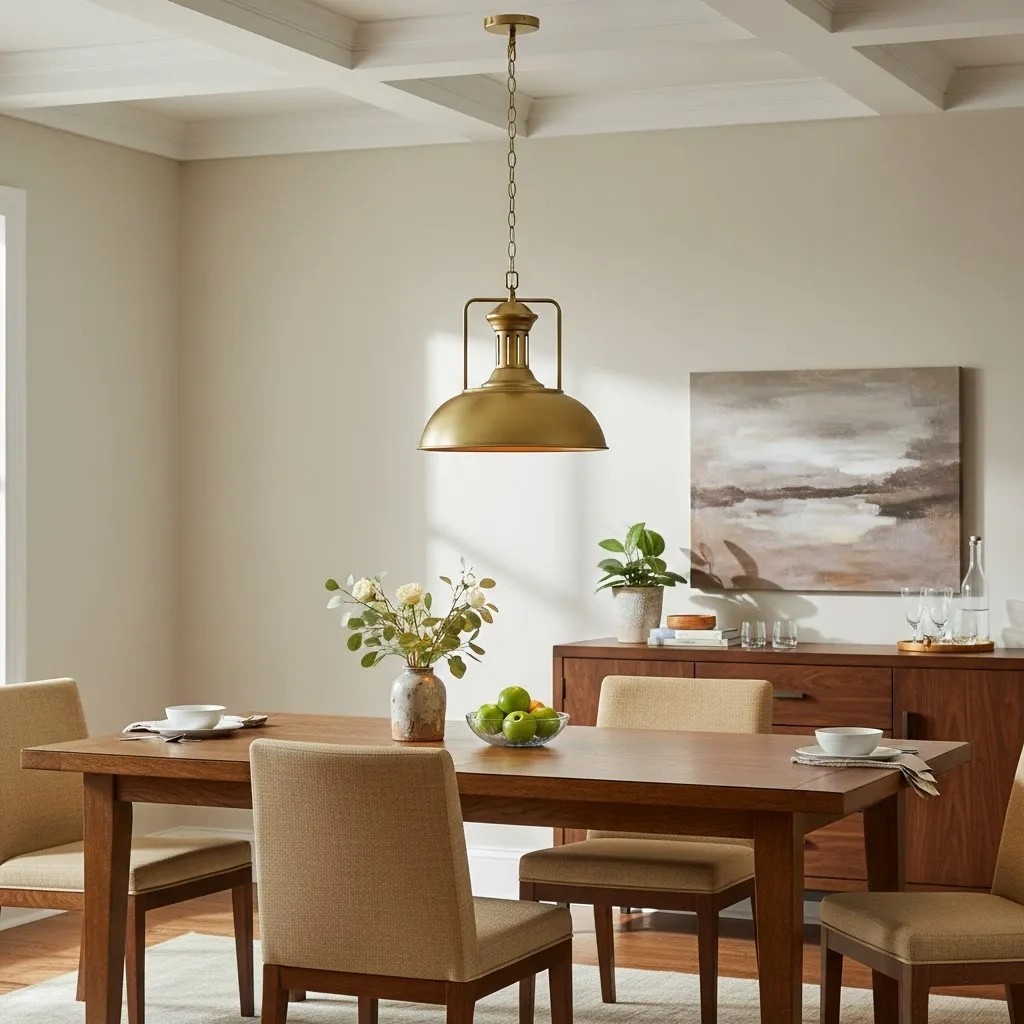 Soliviel Industrial Metal Dome Pendant Light