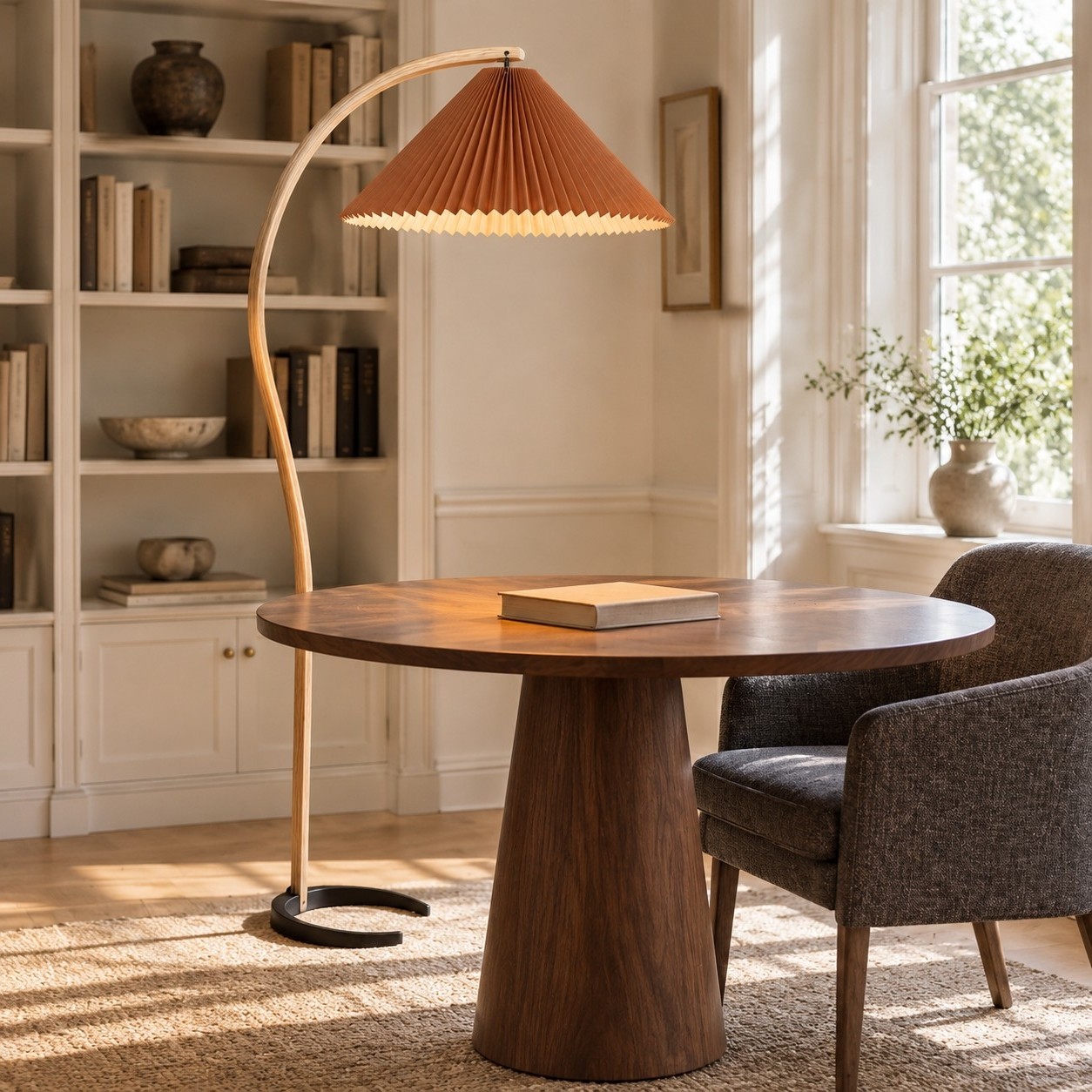 Anamika Vintage Mid Century Wooden Floor Lamp
