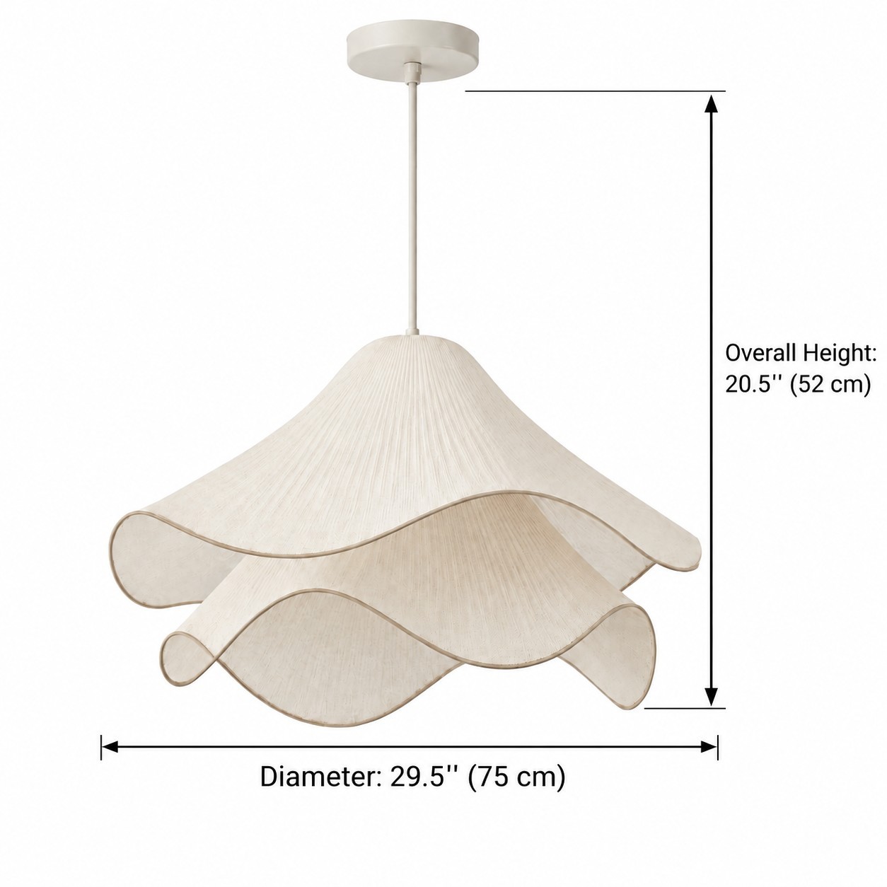 Liora Modern Petal Iron Fabric Pendant Light