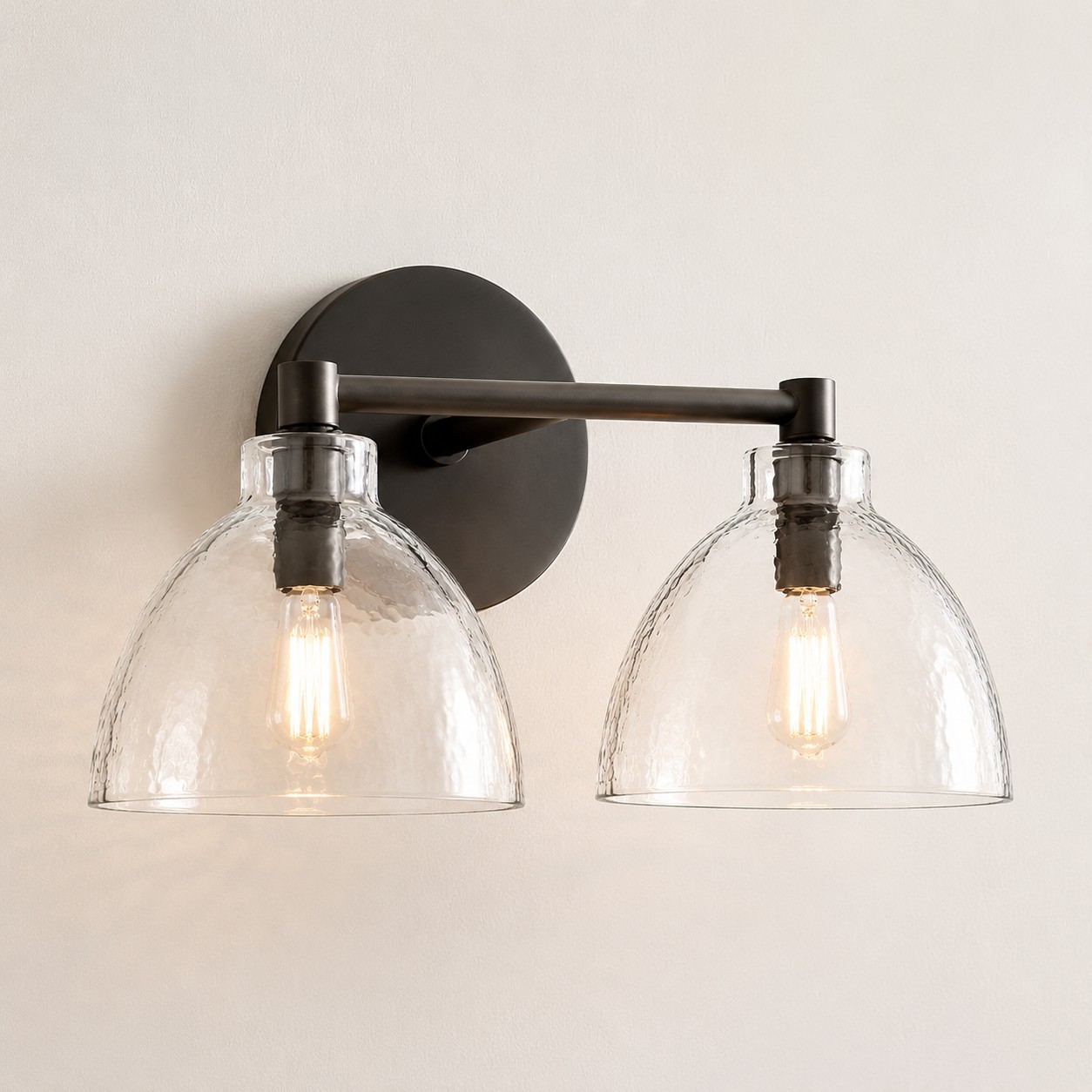 Keen Farmhouse Cooper Recycled Glass Dome Sconce
