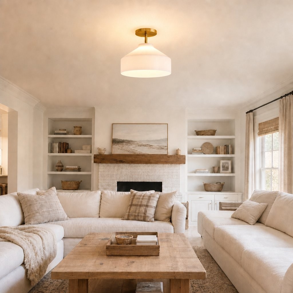 Drilon Nordic Morandi Metal Flush Mount Ceiling Light