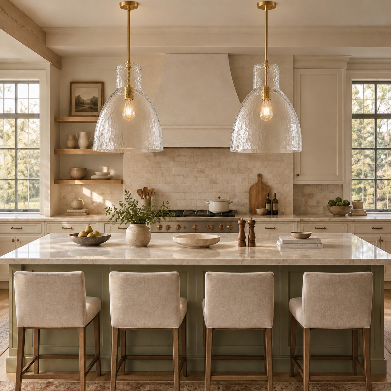 Keen Farmhouse Glass Dome Pendant Light