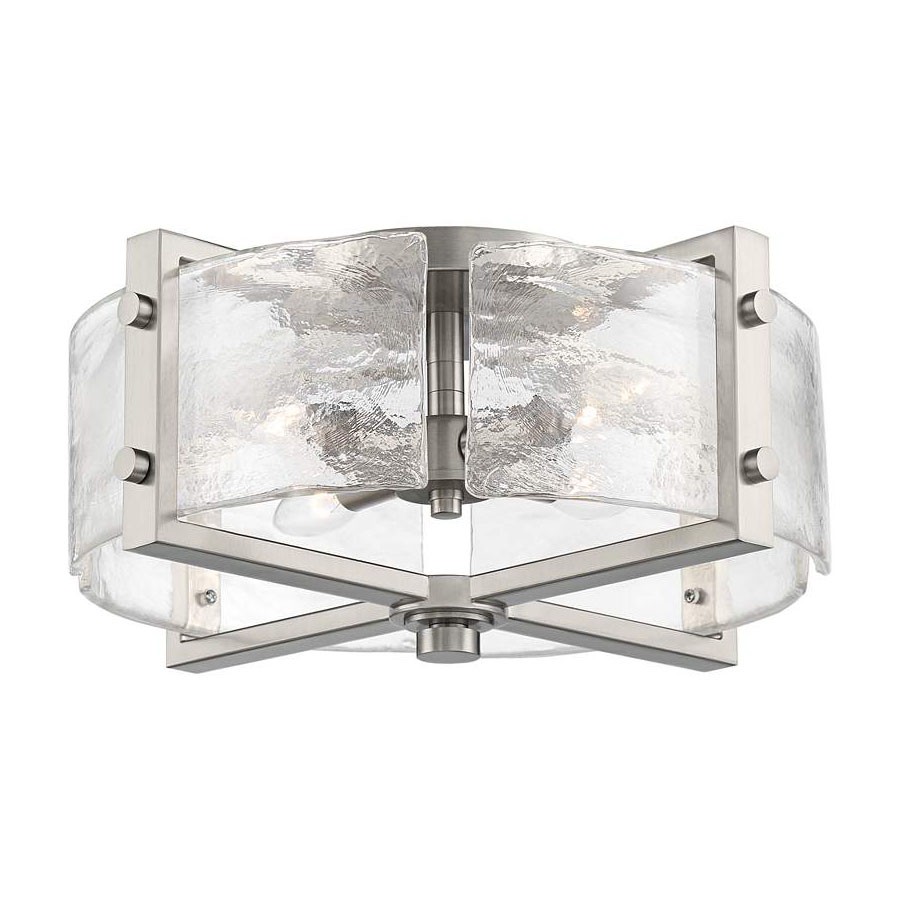 Piper Farmhouse Drum Glass Ceiling Light