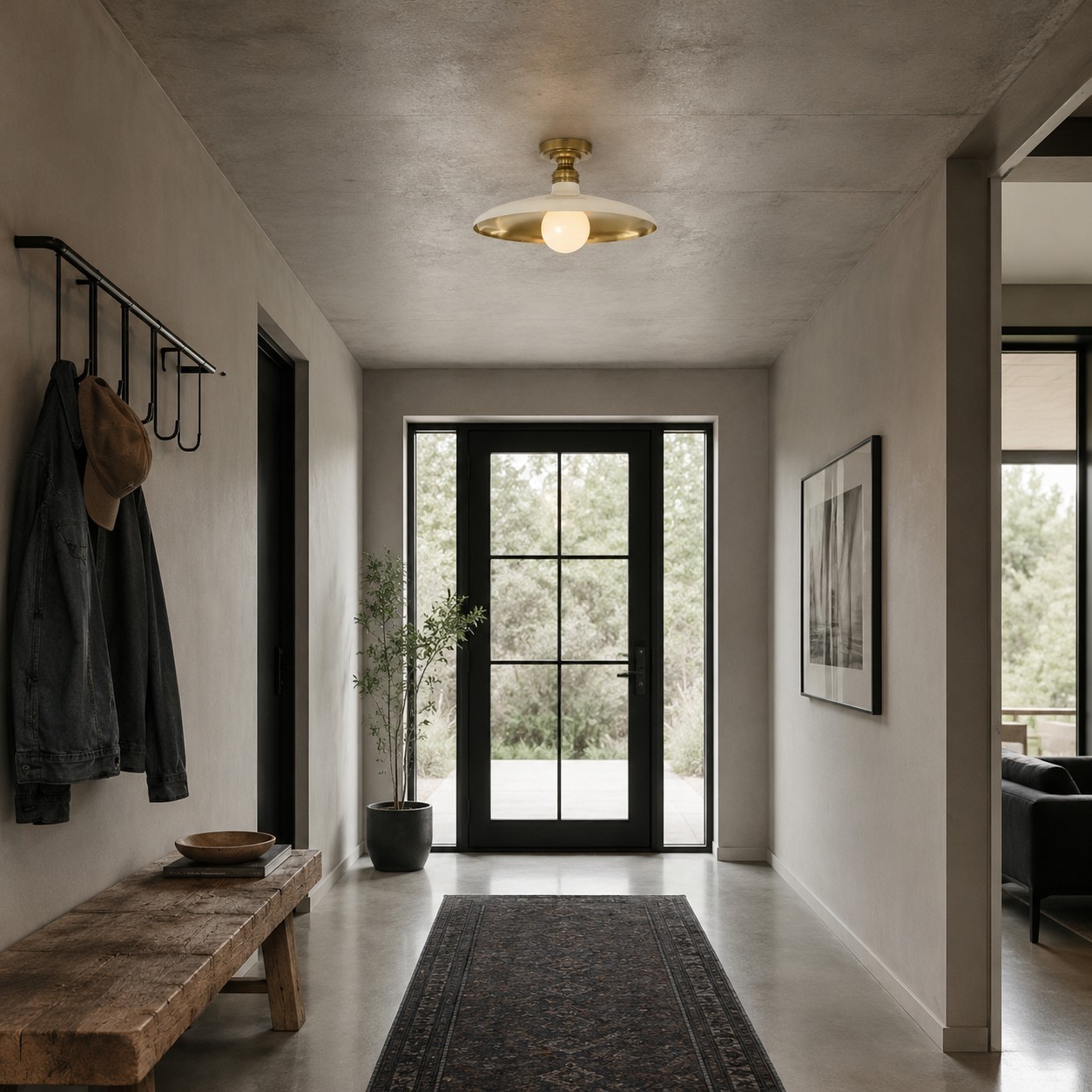 Dulcinea Farmhouse Metal Flush Mount Ceiling Light