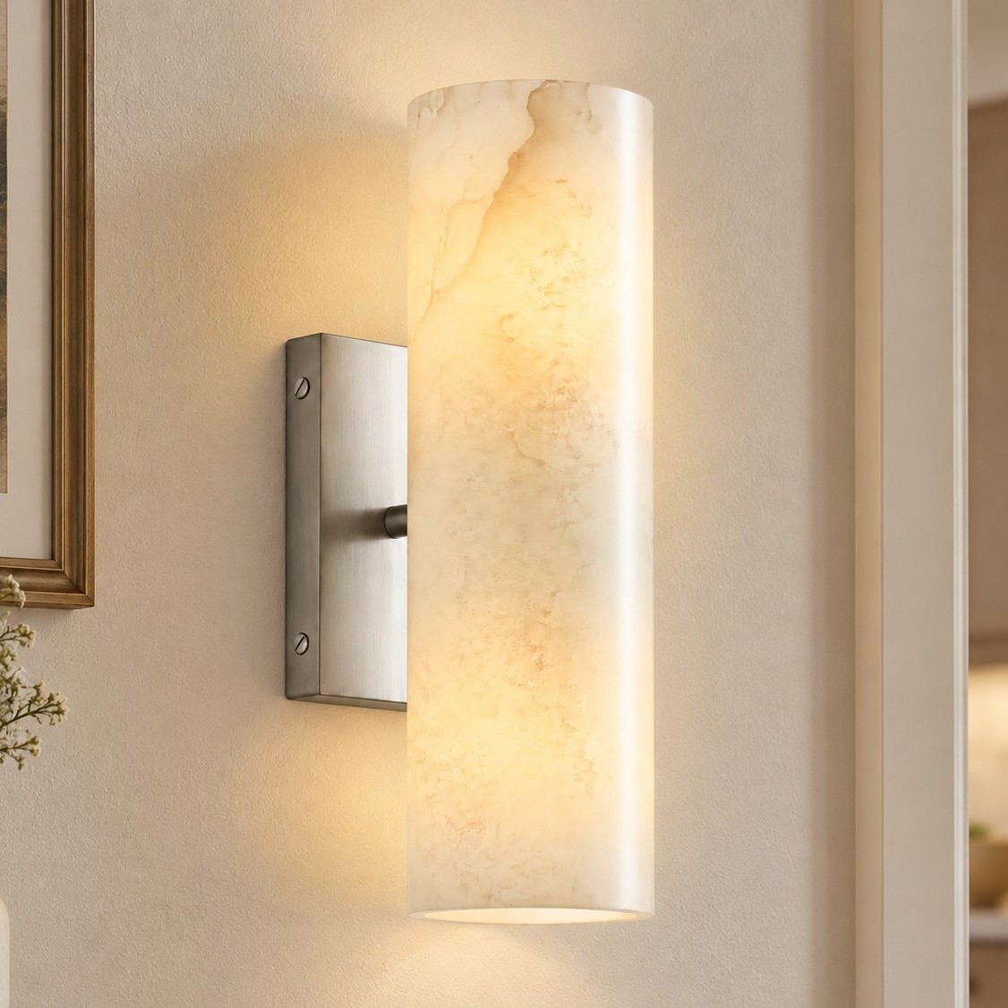 Yorix Modern Vertical Cylinder Tube Metal Finish Wall Light