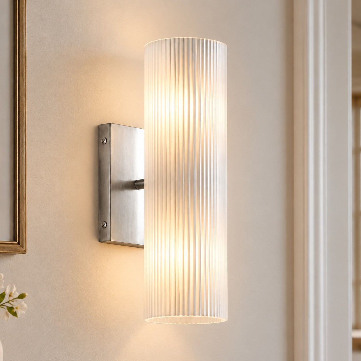 Yorix Modern Vertical Cylinder Tube Metal Finish Wall Light