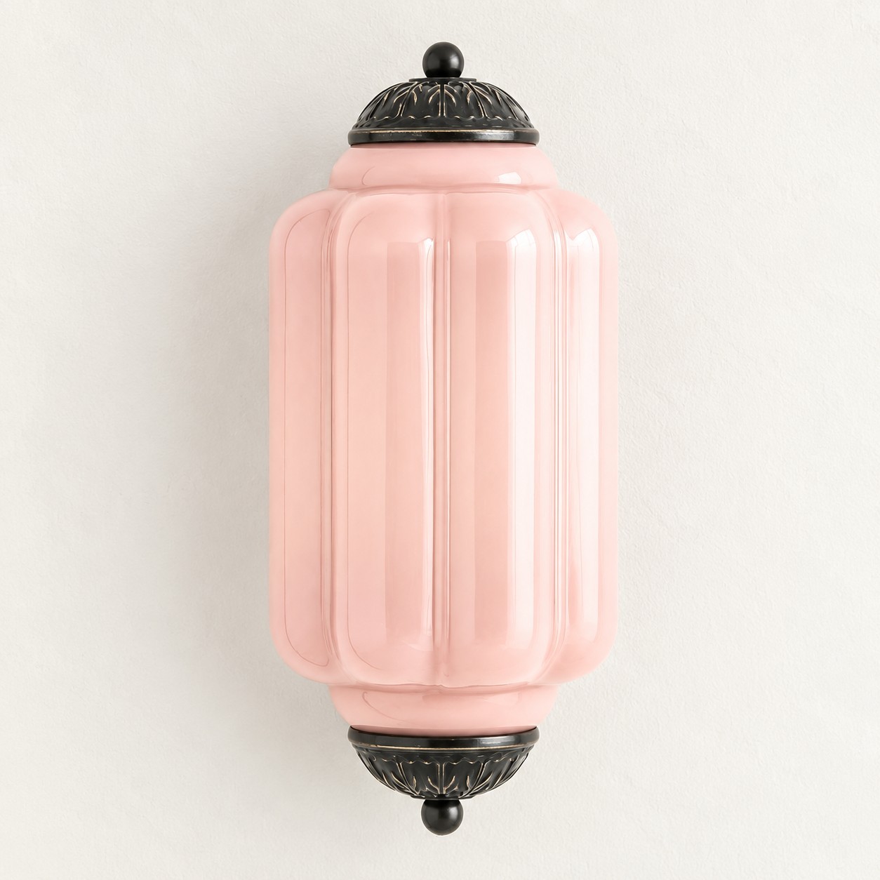 Michael Vintage Eloise Milk Glass Flush Wall Light