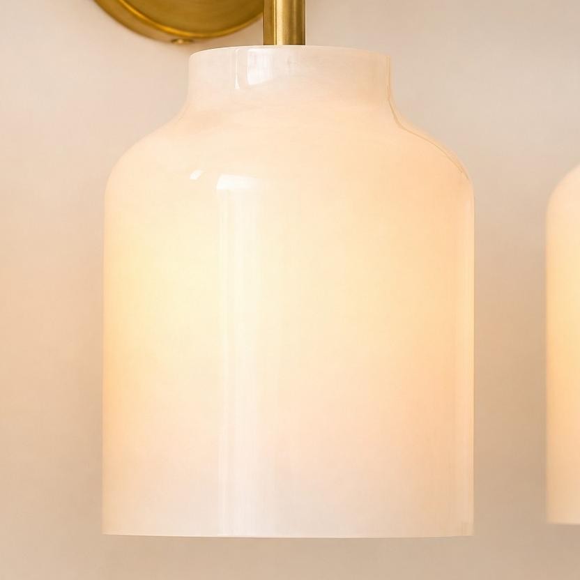 Drilon Modern 3-Light Milk Glass Bathroom Sconce