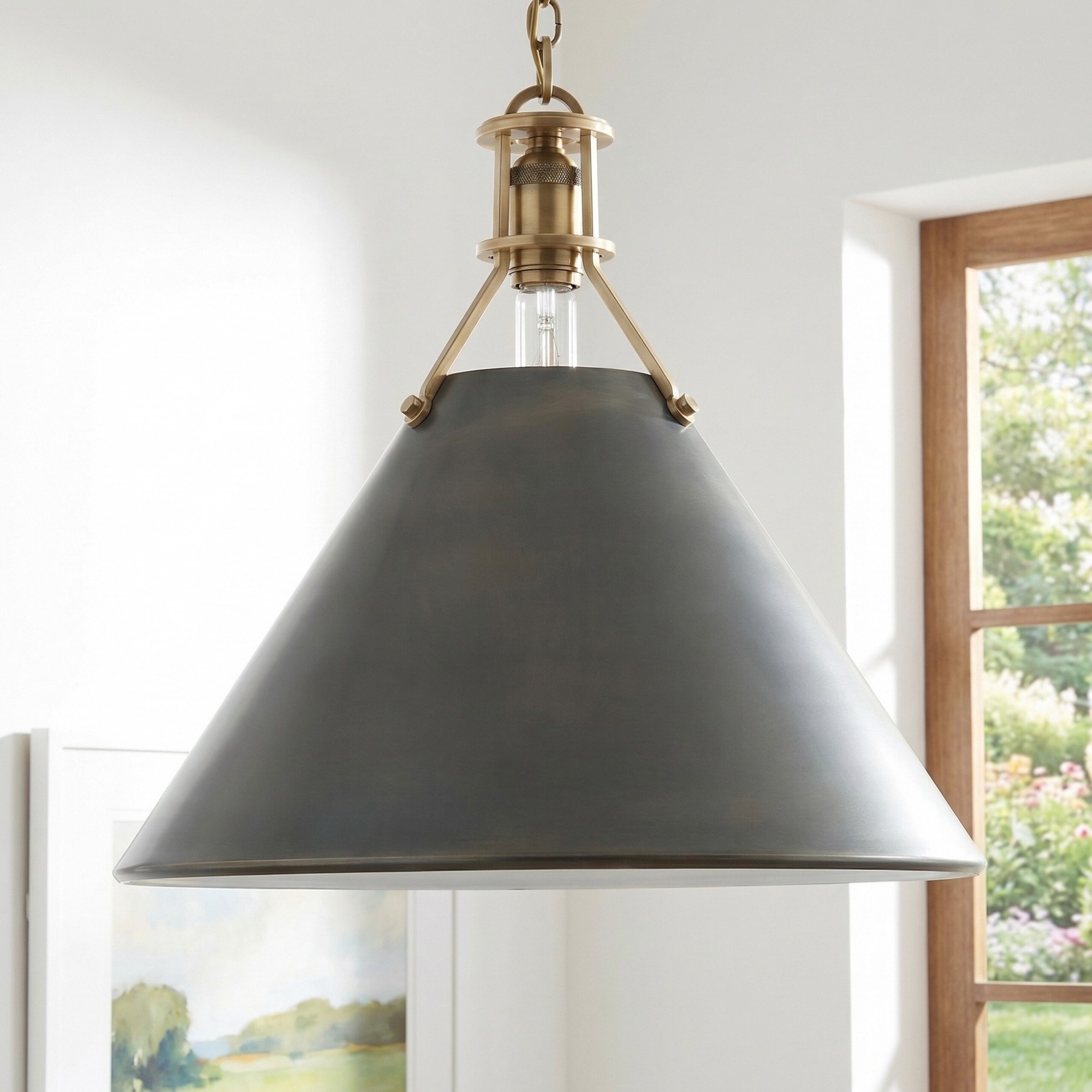 Retro Metal Cone Pendant Light