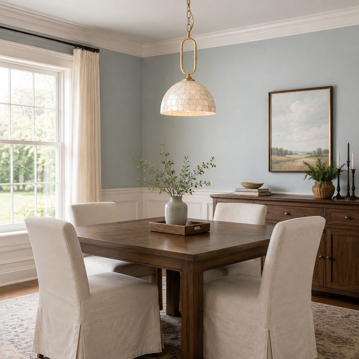 Isaac Retro Shell Dome All-Copper Pendent Light