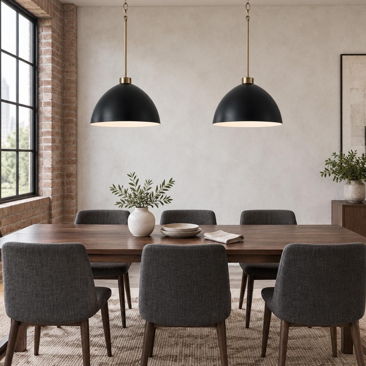 Ylarix ‎Minimalist Dome Metal Pendant Light