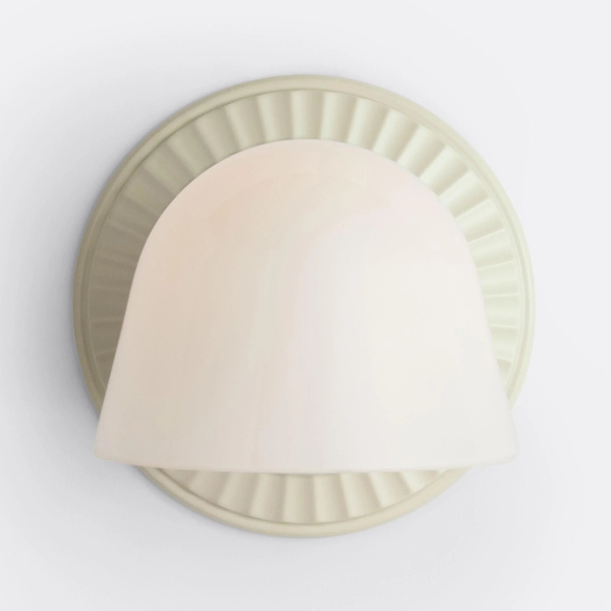 Pyrvyn Mid-Century Modern Milk Glass Shade Wall Sconce