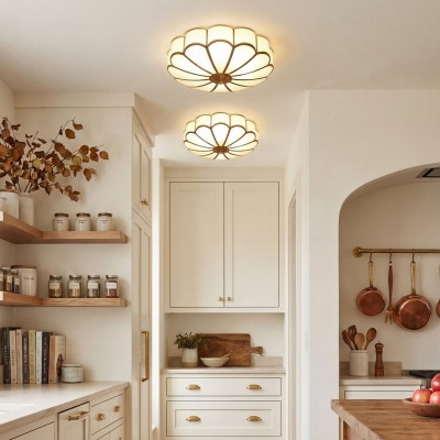 Eldor Gold Flower Shape Glass Recessed Ceiling Light Eldor Gold Flower Shape Glass Recessed Ceiling Light