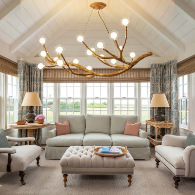 Damian Rustic Tree Branch Chandelier with Bubble Glass Lamp Shades Damian Rustic Tree Branch Chandelier with Bubble Glass Lamp Shades