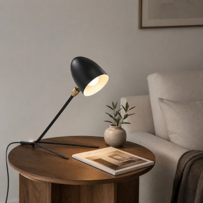 Vanessa Mid-Century Modern Metal Tripod Table Lamp Vanessa Mid-Century Modern Metal Tripod Table Lamp