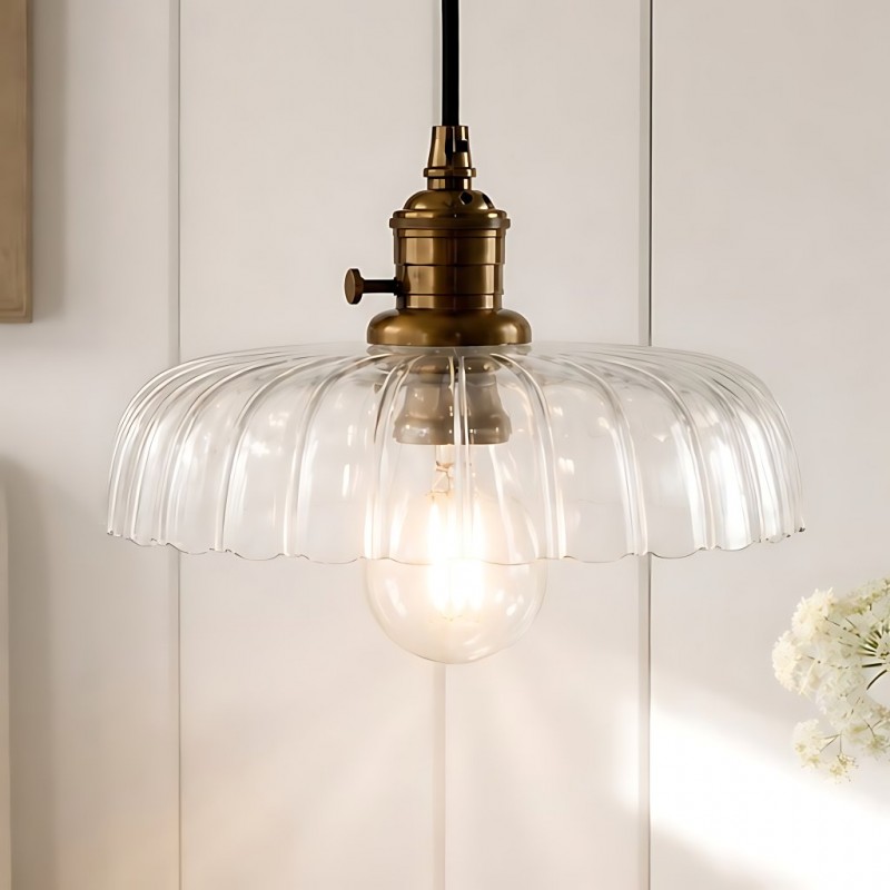 Oryndar Antique Cut Glass Bowl Pendant Light