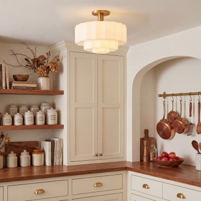 Ellis Retro Milk White Glass Ceiling Light Ellis Retro Milk White Glass Ceiling Light