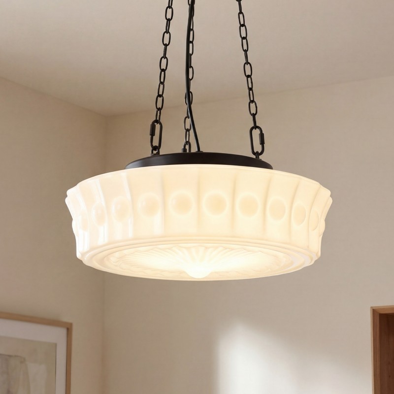 Jeevika Vintage Art Classic Round Personalized Pendant Light