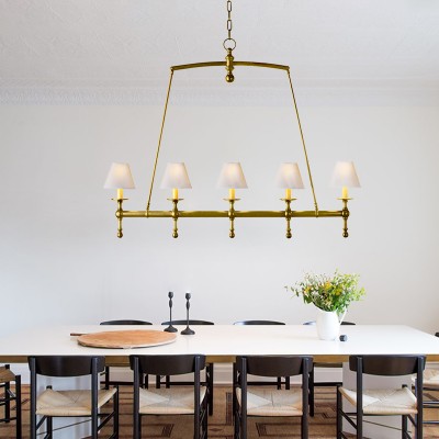 Selene Farmhouse Classic Linear Chandelier For Dining Table