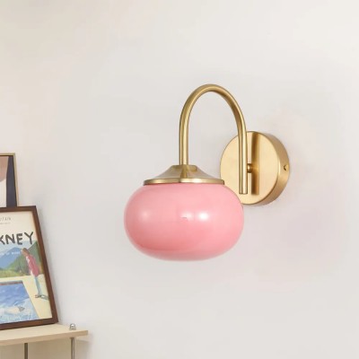 Luka Retro Bauhaus Globe Glass Sconce