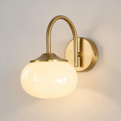 Luka Retro Bauhaus Globe Glass Sconce