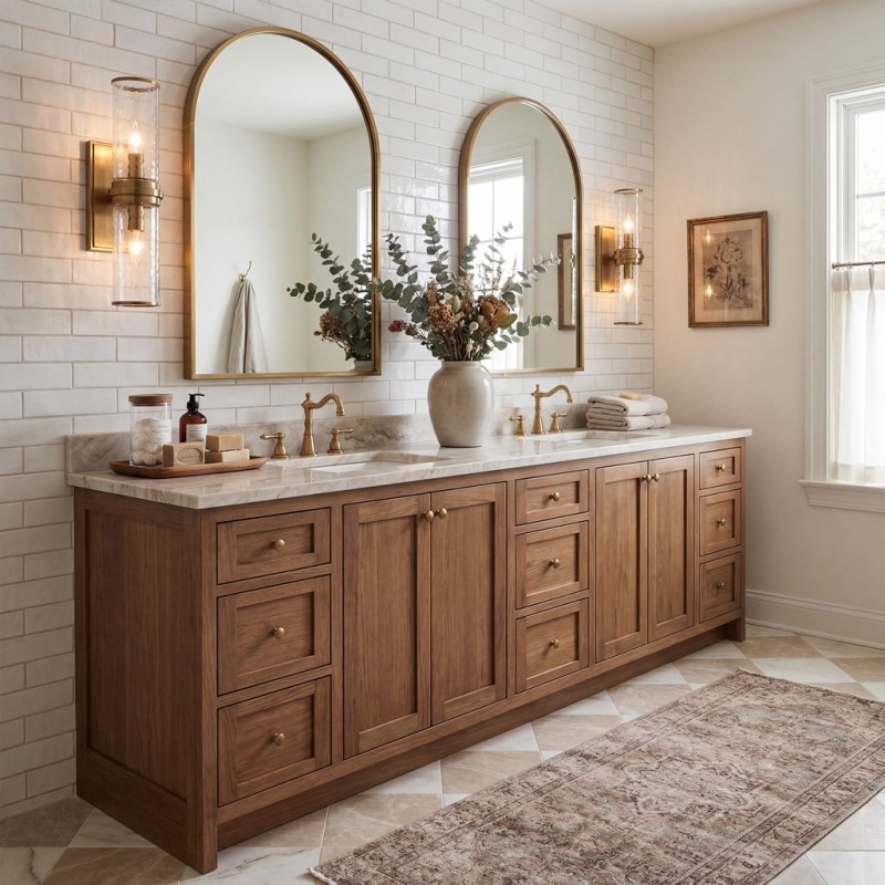 Cora Farmhouse Hammered Glass Double Tube Sconce