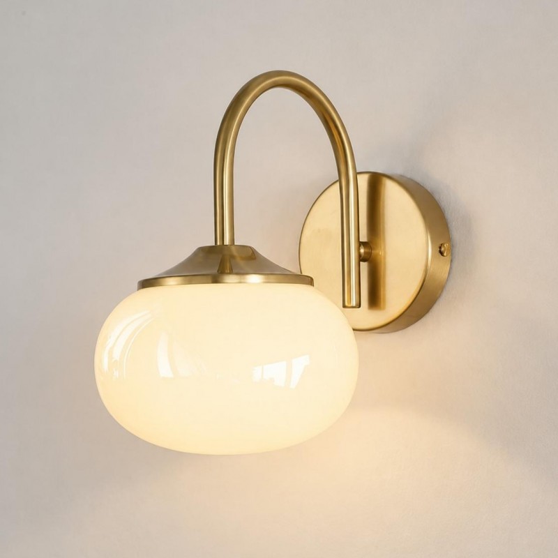 Luka Retro Bauhaus Globe Glass Sconce