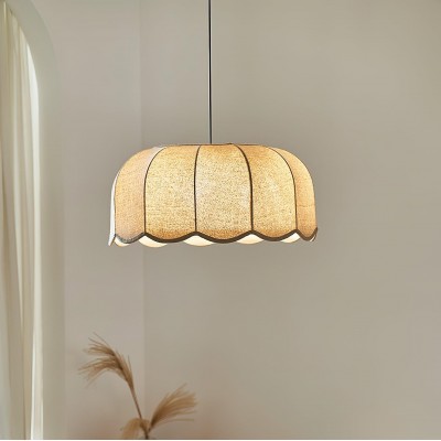 Quill Large Boho Fabric Flower Pendant Light