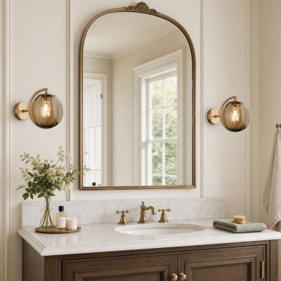 Soluna Modern Ball Glass Wall Sconce Soluna Modern Ball Glass Wall Sconce