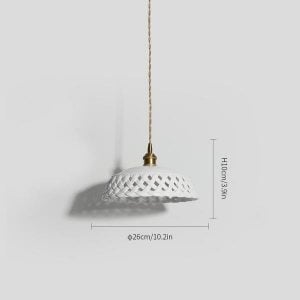 Openwork ceramic lamp