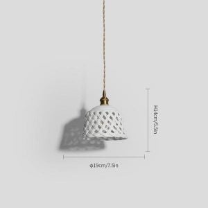 Openwork ceramic lamp