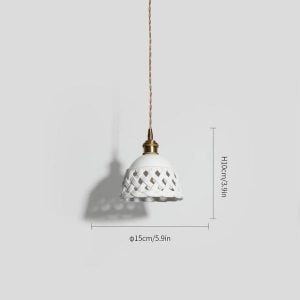 Openwork ceramic lamp