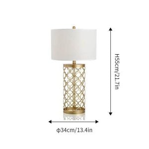 Openwork metal table lamp