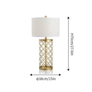 Openwork metal table lamp