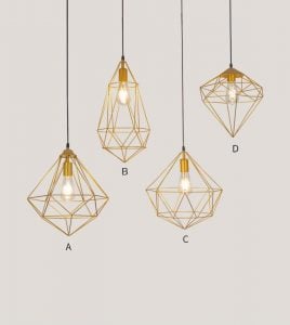 Diamond hanging light