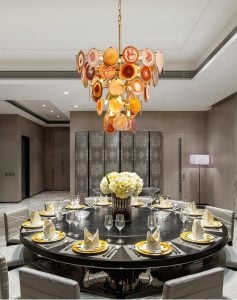 Slice agate chandelier / Tower