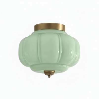 Eloise Retro Milk Glass Semi Flush Mount Ceiling Light K868