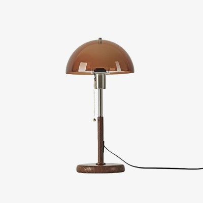 Afterglow Sculptural Retro Round Shade Table Lamp - Stylish Light for Bedroom or...