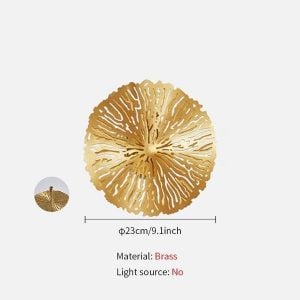 Pure copper lotus leaf wall sconce